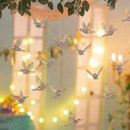 Décorations de Noël 20pcs acrylique colibri décoration de mariage oiseau suspendus ornements pour arbre de Pâques décor saisonnier 231018