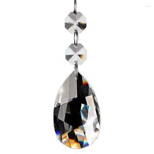 Décorations de Noël 20pcs cristaux de lustre clair pendentifs en cristal de larme pièces perles suspendues pour lustres (50 mm clair)