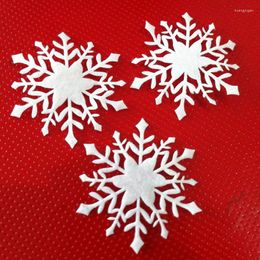 Kerstdecoraties 20 stks sneeuwvlok 7cm vilt bruiloft feest huis decor diy scène ornament decoratie benodigdheden