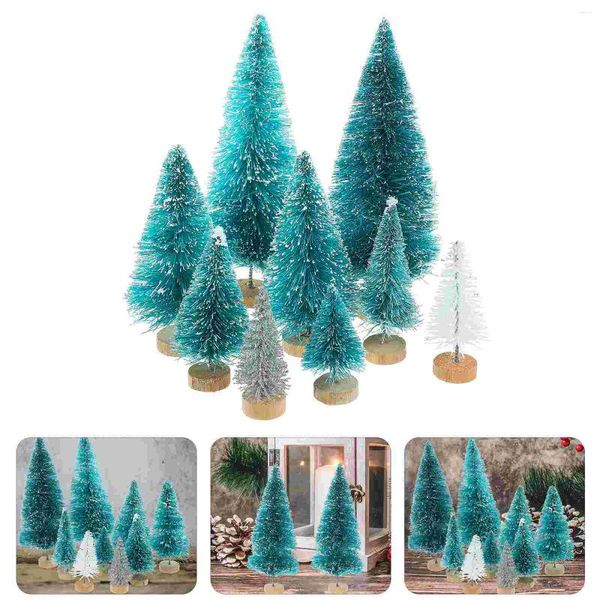 Décorations de Noël 23 pcs table pin arbre artificiel arbres de Noël ornements accessoires fête bois