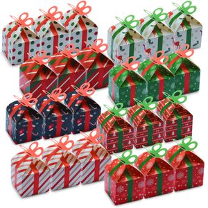 Décorations de Noël 24 coffrets cadeaux 3D assortis vacances Goodie papier friandises de Noël cadeaux de fête livraison directe Am9Qf
