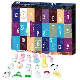 Décorations de Noël 24 / PCS Numéros Calendrier de l'Avent Ensemble de jouets Compte à rebours Jouets sensoriels Boîte cadeau Compte à rebours pour les enfants