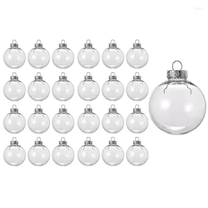 Kerstversiering 24 STKS Doorzichtige plastic invulbare ballen 8 cm DIY Kerstboomornament Decoratie Kunstambachten