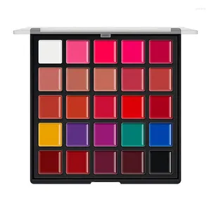 Decoraciones navideñas Paleta de labios de 25 colores - Maquillaje impermeable e hidratante Lápiz labial mate Suave y liso para niñas adolescentes y mujeres