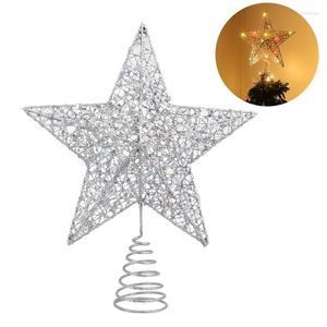 Kerstdecoraties 25 x 30 cm boomtop Star Decoratie Topper kleurrijke lichten feest