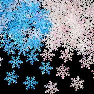 Kerstdecoraties 270 %/Lot Mini Snowflake Confetti ICE -pailletten Diy Weddingworp Huisfeest Decor telefoonhoesje Geschenken Accessoires Accessoires Levering