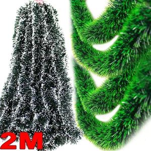 Kerstversiering 2M Wit Groen Wijnstok Graniet Boom Opknoping Riem Decoratie Klatergoud Bruiloft Thuis 231121