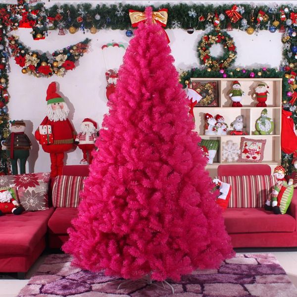 Decoraciones navideñas 3.0m 4.0m Árbol grande Salidas de fábrica Rosa Suministros de color rojo