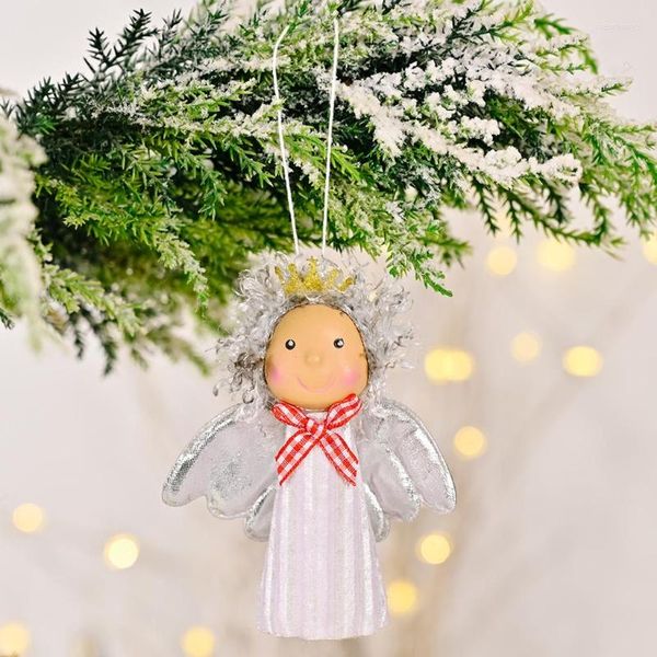 Décorations de Noël 3/6pcs suspendus ange mignon poupée en peluche arbre porte décoration murale ornements de maison pour la fête de vacances N0PAChristmas