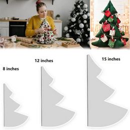 Décorations de Noël 3 tailles Ensemble de courtepointe d'arbre à la main DIY Modèles d'arbres de Noël 8 pouces 12 15 Ornements de table à la maison