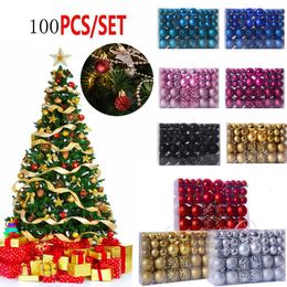 Kerstdecoraties 30/100 stks Ballet 3-6 cm Tree Decor Licht Mat poeder Holle ornamenten Jaar 221130