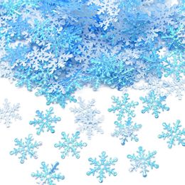 Décorations de Noël 300 pcs 2 cm Flocons De Neige Confettis Artificielle Neige Arbre De Noël Ornements pour La Fête À La Maison De Mariage Année Décor 220914