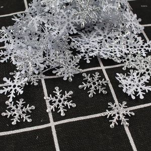 Décorations de noël 300 pcs/lot flocons de neige artificielle ConfettiXmas ornements d'arbre pour la maison fête mariage décor
