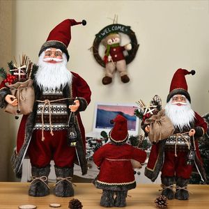 Décorations de noël 30cm/45cm/60cm, grandes poupées du père noël, ornements, Figurine debout, décoration de la maison, cadeau pour enfants 2022