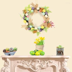 Kerstdecoraties 30 cm paasfeestdeur voorkant huis decor Thanksgiving herfst vakantie kunstmatige krans natuurlijk rotan frame met kruis