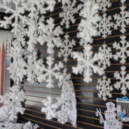 Kerstdecoraties 30 stks/Lot Jaar Gift Classic White Snowflake Ornamenten Holiday Lovely Festival Party Home Decor Decoracion KC1231