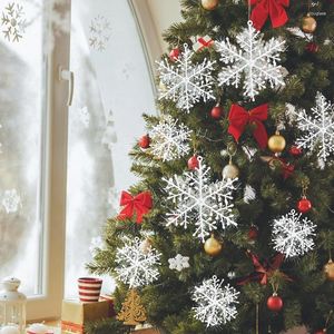 Décorations de Noël 30pcs flocons de neige arbre suspendu paillettes flocon de neige décoration fête maison année navidad