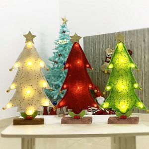 Kerstdecoraties 32 cm tafel led boom nachtlamp decoratie licht dennen mini xmas jaar cadeau