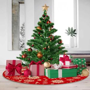 Décorations de Noël 35.4 pouces de Noël jupe arbre de neige motif de flocon de décoration inférieur décoration imprimée en intérieur extérieur