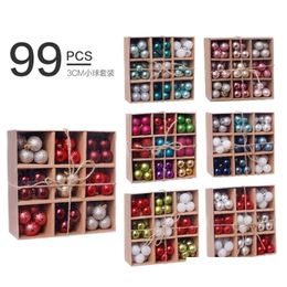 Décorations de Noël 3cm 99pcs 2021 pour la maison Balls Costume Ornements d'arbre Adornos de Navidad Kerst Decoratie 201017 Drop Delivery Gard Dhmla