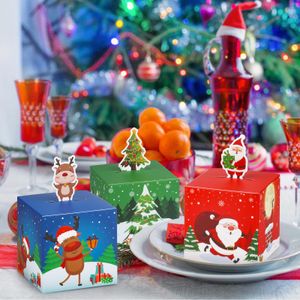 Décorations de Noël Coffrets cadeaux 3D Mignon Noël Party Favor Paper Treat Candy Goodies Sacs à dessert Cookie Conteneurs pour donner Drop Del OTX8C