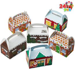 Kerstversiering 3D Huis Kartonnen Traktatiedozen Voor Vakantie Kerst Goody Gift Goodie Paper School Klas Feestartikelen Ca Otkph
