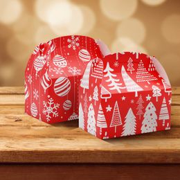 Kerstdecoraties 3D-traktatie Geschenkverpakkingsdozen voor feestdagen Kerstcadeaus Goodie-papier Feestartikelen Snoep Kartonnen Koekjesverpakking Am0Dx