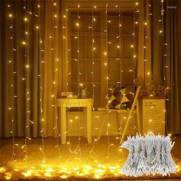 Kerstdecoraties 3m LED Gordijnlicht 2022 Jaar Decor Festoon Merry Ornamenten voor Home Noel Navidad