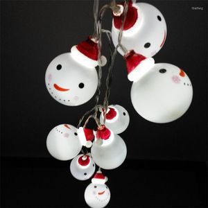 Décorations de Noël 3M LED Snowman String Lights Décoration d'arbre Lanternes festives Accessoires