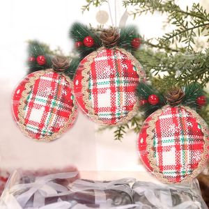 Décorations de Noël 3pc / lot Boule Ornements Arbre Classique Rouge et Blanc Ampoules de Noël pour pendentif suspendu