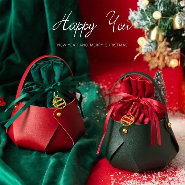 Décorations de Noël 3pcs 2024 Navidad Cortex Candy Sac Santa Cadeau Décoration Accueil Flocon de neige Noel Présent Wrap Titulaires
