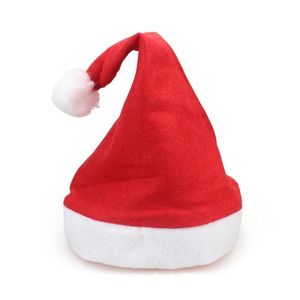 Décorations de noël 3 pièces adulte unisexe noël rouge casquette Santa nouveauté chapeau pour la décoration Non tissé tissu chapeaux accessoires de fête