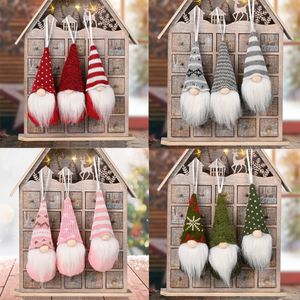 Kerstdecoraties 3 stks bos oude man kerstmini -poppen pop kerstboom hanger Xmas decoratie voor huis Noel Natal Kids 2023 jaar cadeau