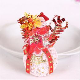 Décorations de Noël 3 pièces/ensemble 13cm ornements Mini mousse bonhomme de neige suspendu arbre couleur aléatoire