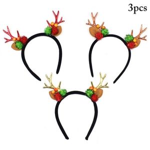 Kerstversieringen 3 stks / set Creatieve hoofdband gewei Decor Party Hair Hoop voor Kinderen Verkleed Accessoires Benodigdheden