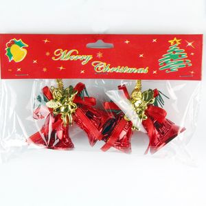 Weihnachtsdekorationen, 4,5 cm große Glocken, Glockenschnüre mit Kunststoffbeschichtung, Anhängerzubehör