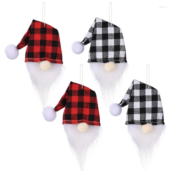 Décorations de Noël 4 pcs chapeau à carref