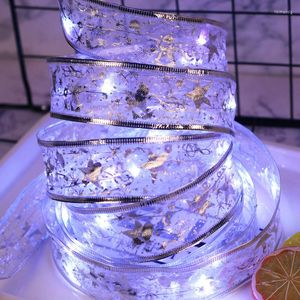 Décorations de noël 40 LED 4M Double couche guirlandes lumineuses cordes ruban arcs avec ornements d'arbre année Navidad décor à la maison