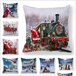 Décorations de Noël 40 Année de style 2023 pour la maison Santa Claus 45x45cm Coussié