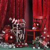 Décorations de Noël 40 cm Large Candy décoratif Pendant Pendant Ornement de Noël Ornement de bonbons de bricolage rouge et blanc poudre de paillettes transparentes 220923