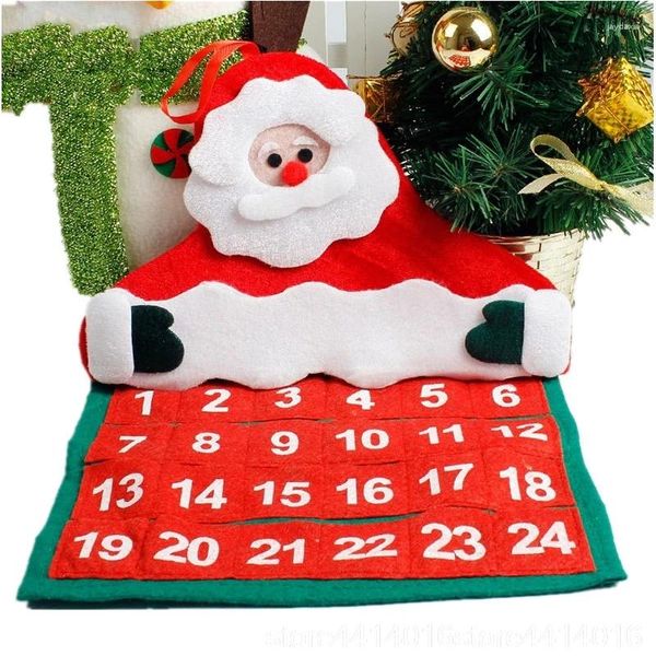 Décorations de Noël 40x30cm Calendrier de l'Avent de tissu non tissé