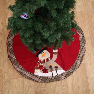 Décorations de Noël - Jupe d'arbre de villosités de 41 pouces avec des jupes de Noël du pays du Père Noël Doubles couches d'ornements de vacances