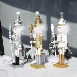 Kerstdecoraties 42 cm houten notenkraker solider figuur model poppenpop handwerk kinderen geschenken voor thuis