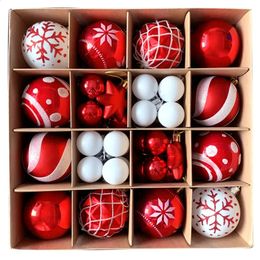 Kerstversiering 42 stuks bal ornamenten gekleurd plastic onbreekbaar kerstballen set voor boom hangend 3,6 cm 231118