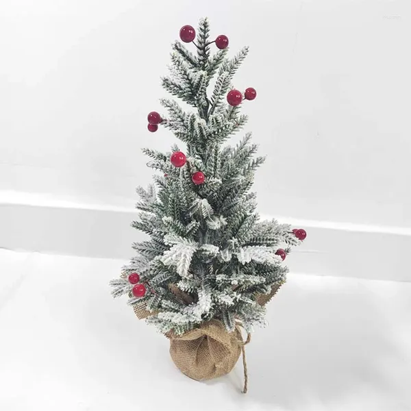 Decoraciones navideñas, árbol de 43cm, decoración de hielo en aerosol de nieve blanca