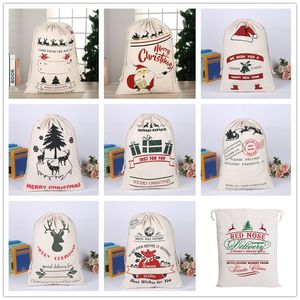 Décorations de Noël 44 Styles Santa Sacks Grand Claus Bag Kid Gift Bags Cordon Coton 221130