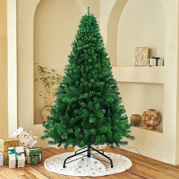 Decoraciones navideñas 45/60 cm Árbol artificial Verde PVC premium Navidad con trípode de metal Decoración El hogar al aire libre