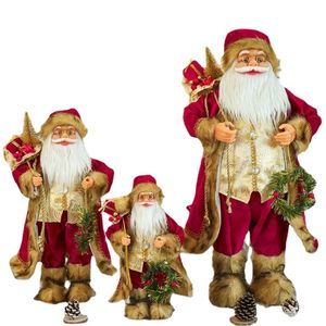 Décorations de Noël 4530cmBig Santa Claus Doll Joyeux pour la maison Année des enfants Jouet Cadeau Navidad Natal Decor Party Supplies 221117