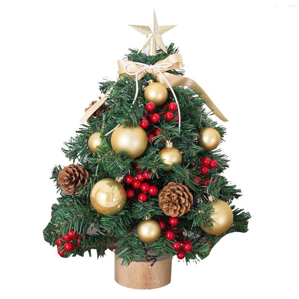 Décorations de noël 45cm Mini arbre bonne année 2022 ornements de bureau bricolage décoration de famille pour la fête à la maison Navidad Noel