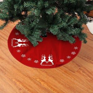Kerstdecoraties 48 inch boomrok ornament mode hand-sewn rode rand rand rustieke kerstvakantie